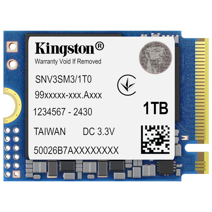 Kingston Technology SSD NVMe 1TB NV3 M.2 2230 PCIe 4.0 Per Notebook e Console