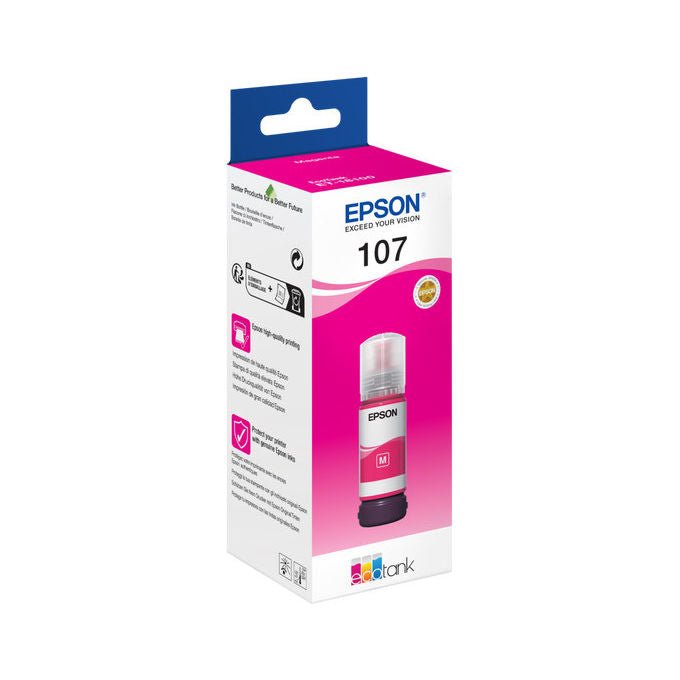Epson 107 Cartuccia d'Inchiostro Originale Magenta 70 ml EcoTank ET-18100