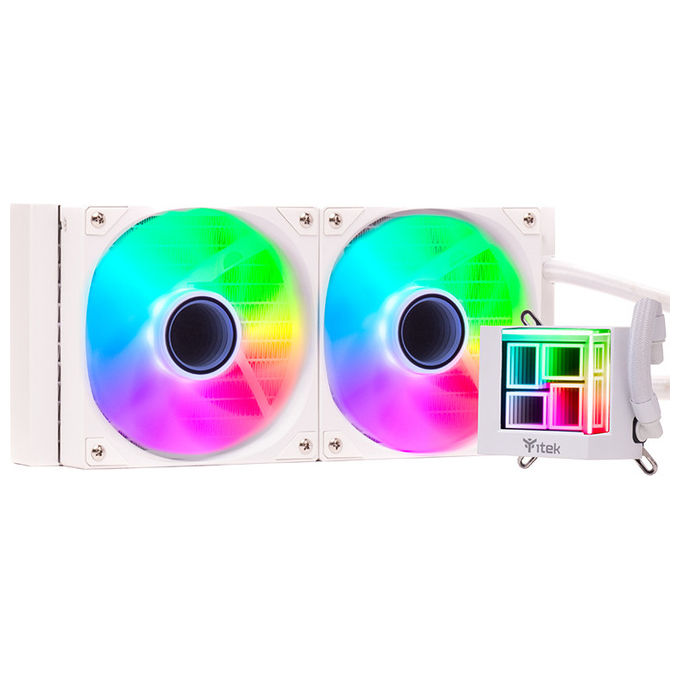 Itek Hydro Cube 240W KIT_ Raffreddamento a Liquido ARGB Bianco