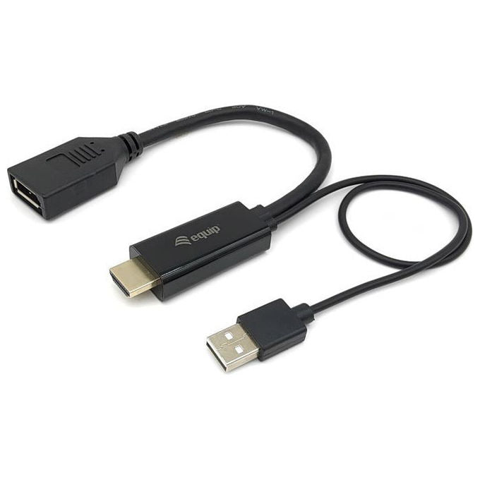 Equip Convertitore Video Adattatore HDMI a DisplayPort 0.15m Nero