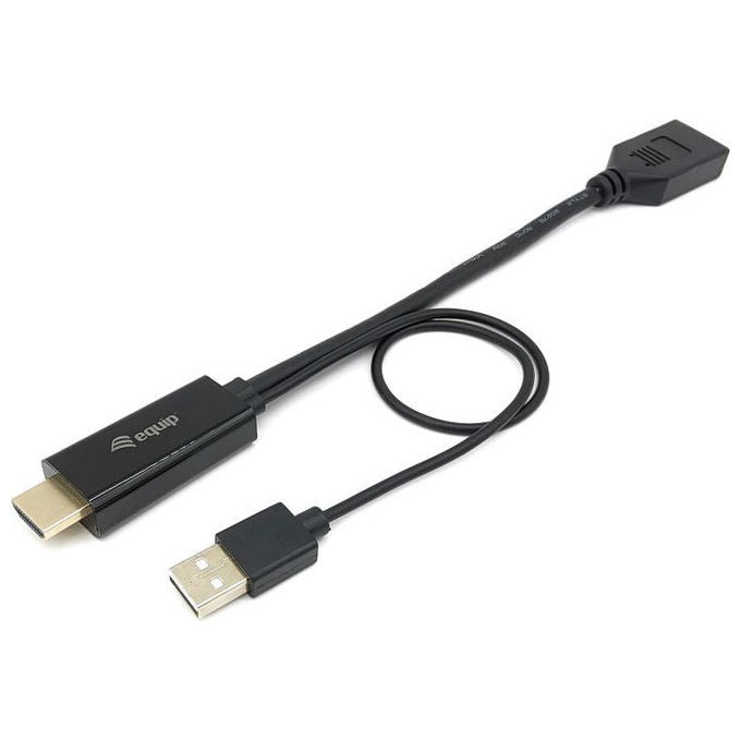 Equip Convertitore Video Adattatore HDMI a DisplayPort 0.15m Nero