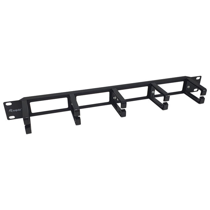 Equip Pannello Gestione Cavi 1U 19'' Plastica e Acciaio Nero