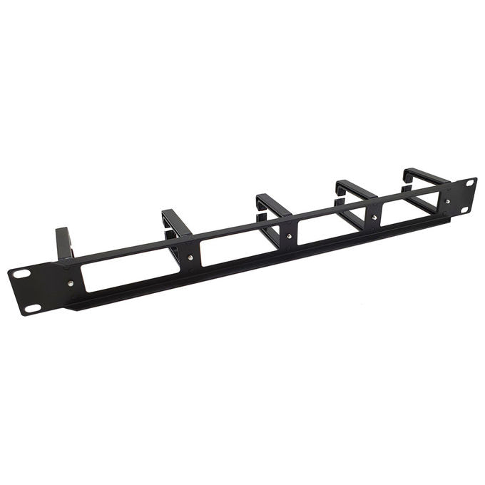 Equip Pannello Gestione Cavi 1U 19'' Plastica e Acciaio Nero