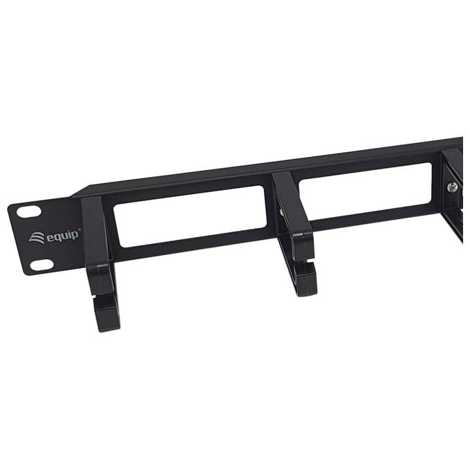 Equip Pannello Gestione Cavi 1U 19'' Plastica e Acciaio Nero