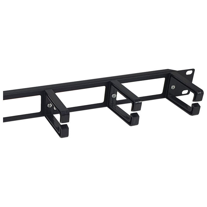 Equip Pannello Gestione Cavi 1U 19'' Plastica e Acciaio Nero