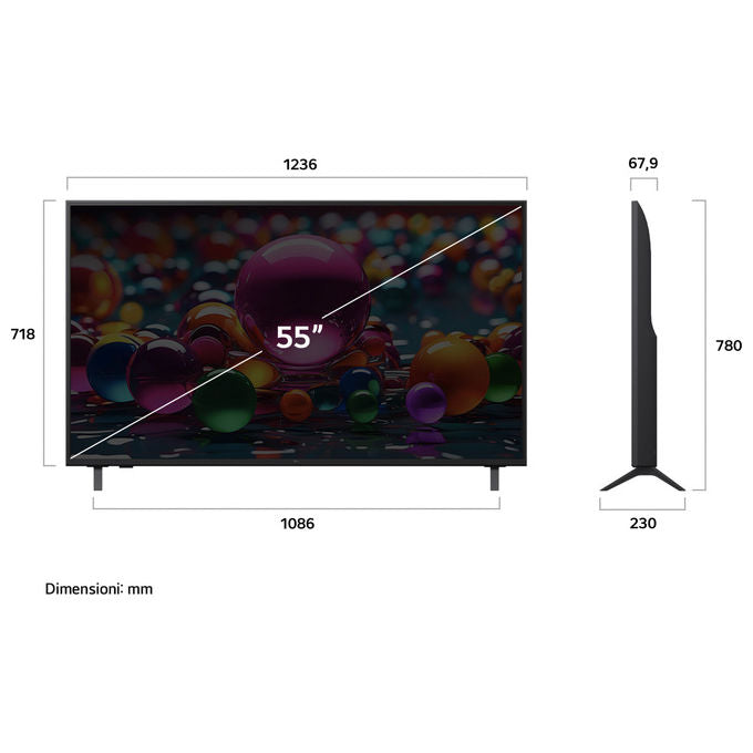 Lg Tv 55'' 4K Uhd Ai Serie Ua74 Webos Hdr10 Pro Smart Tv