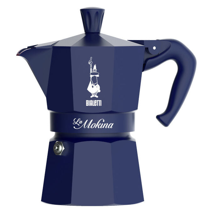 Bialetti Caffettiera Moka Manuale 0.04 L Blu