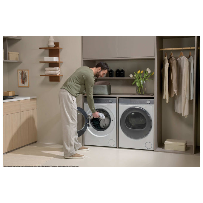 Haier HW90-B14367TU-IT Lavatrice Caricamento Frontale 9 Kg 1400 Giri Classe A (85x595x507 cm) colore Bianco