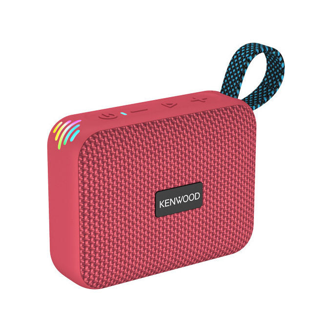 Kenwood Speaker Bluetooth Portatile Piccolo Potente Rosso IPX7