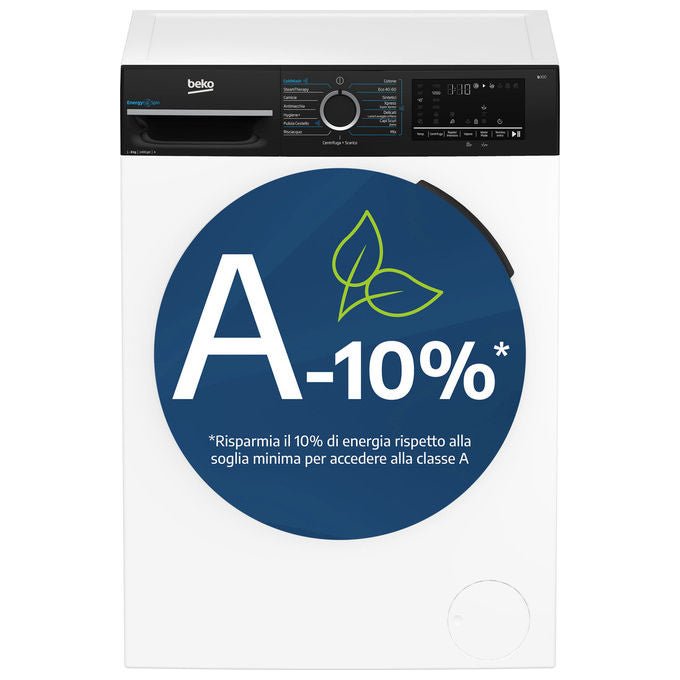 Beko BMWEP8147DB b300 Lavatrice Frontale 8 Kg 1400 rpm Classe A Inverter SteamCure 76 dB (85x60x55 cm) colore Bianco