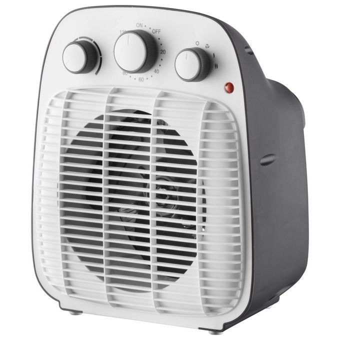 DCG Eltronic Termoventilatore da Tavolo 2000W Bianco e Grigio con Termostato