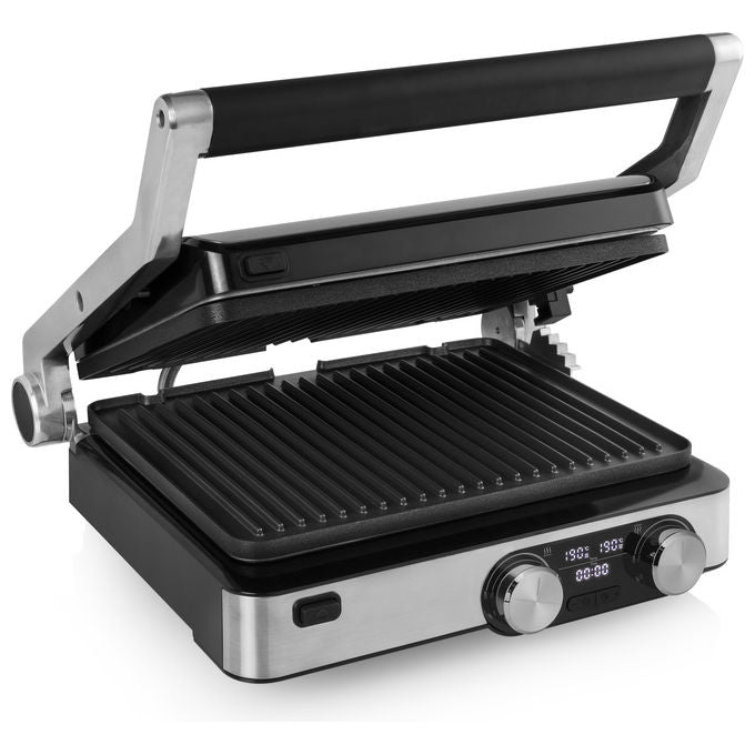 Princess Grill Digitale Master Pro 2000W Termostato Regolabile Nero Acciaio Inox