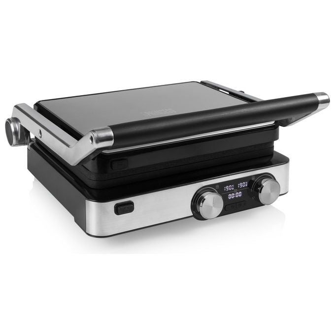 Princess Grill Digitale Master Pro 2000W Termostato Regolabile Nero Acciaio Inox