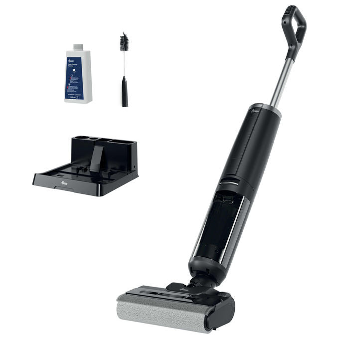 Hoover, Aspirapolvere a Bastone 2 in 1, Senza Sacchetto, Secco e Bagnato, Nero Argento