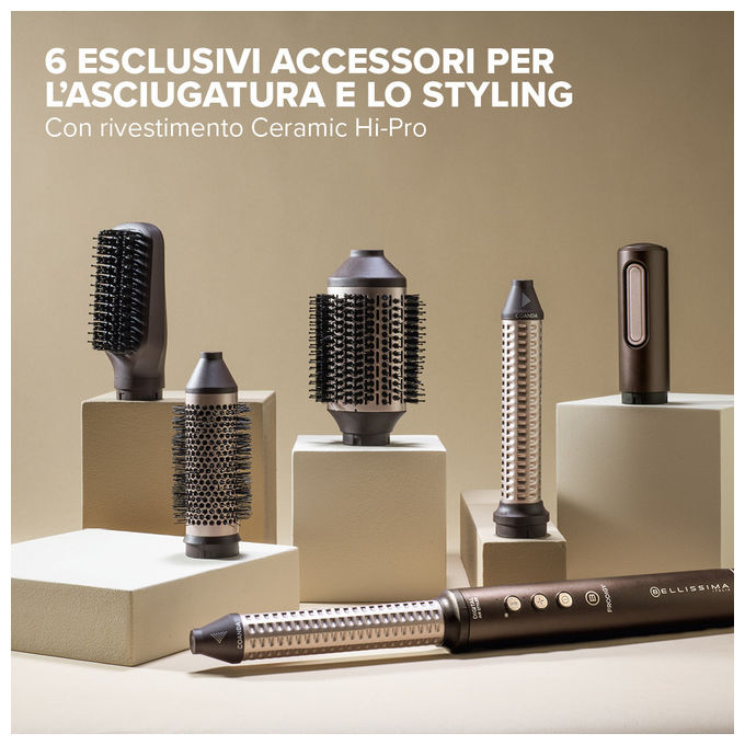 Bellissima Imetec Prodigy Styler Digitale ad Aria Calda 6 in 1