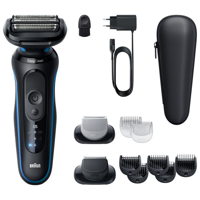 Braun Rasoio Elettrico Series 5 52-B1650S Trimmer WetandDry Blu