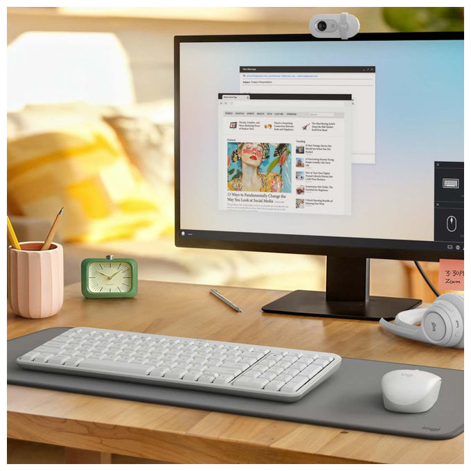 Logitech Combo Wireless MK250 Tastiera e Mouse Bluetooth Bianco