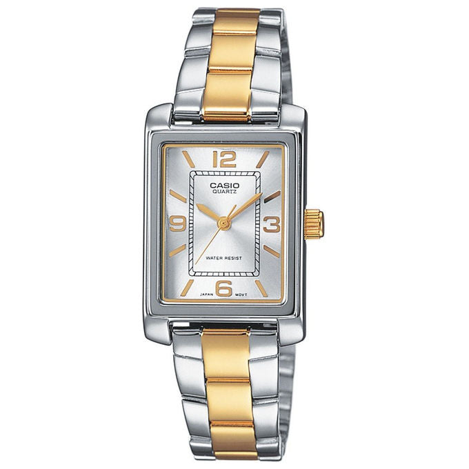 Casio Orologio Donna Acciaio Bicolore Argento LTP-1234PSG-7AEG