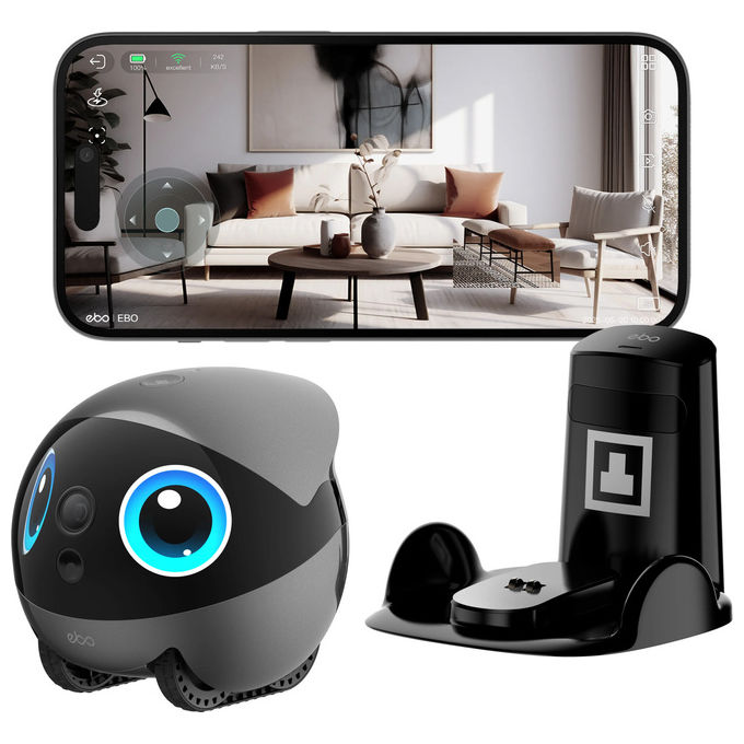 Enabot Robot Companion EBO Air 2 Plus per Animali e Bambini con AI e Sorveglianza 3K