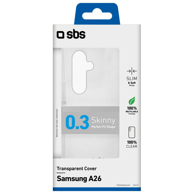 SBS Cover Skinny Trasparente per Samsung Galaxy A26 TPU Flessibile