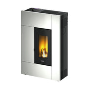 Cadel Stufa a Pellet Spirit 5 Grigio Rosso Bianco 5 kW Acciaio
