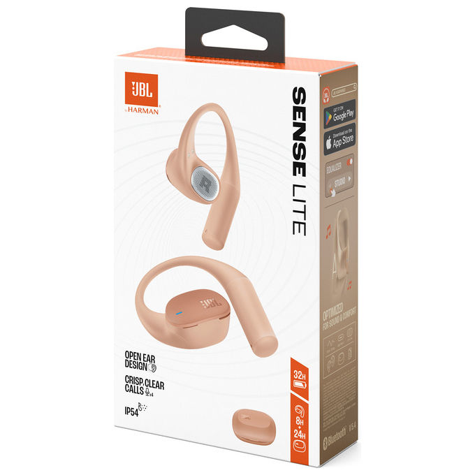 Jbl Auricolare Wireless a Clip Musica Bluetooth Sense Lite Beige