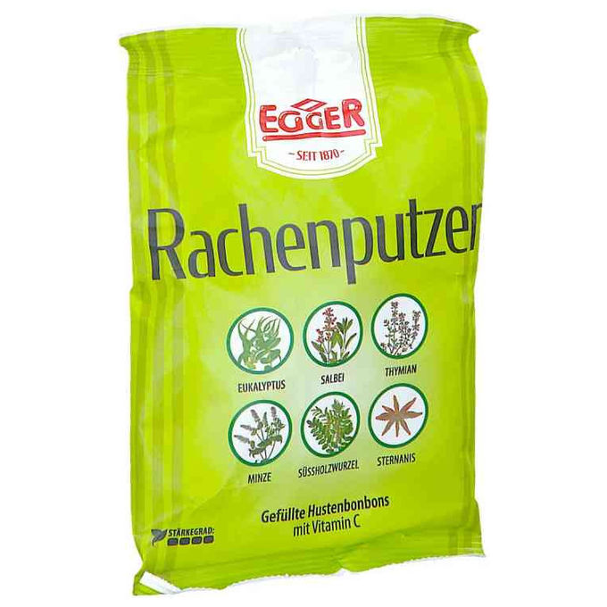 Pez Bioegger Caramelle Ripiene Rachenputzer per Tosse e Raucedine con Vitamina C 75g