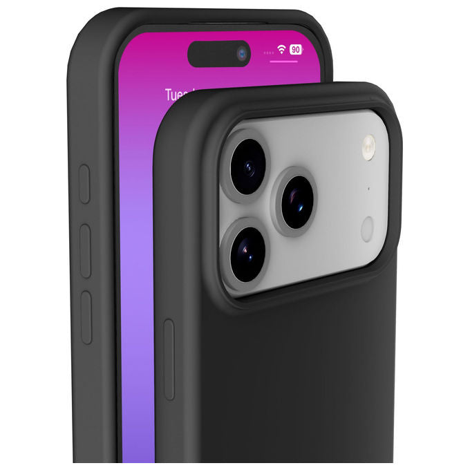 Cellularline Sensation Cover in Silicone Ultra Morbida Nera per iPhone 17 Pro