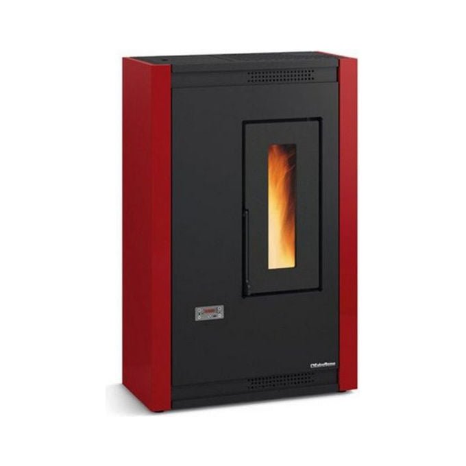 Extraflame Stufa a Pellet Luisella 5.0 Bordeaux Nero Grigio Grafite Acciaio Verniciato