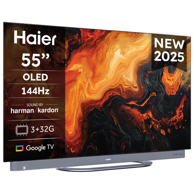 Haier Tv Oled 55 pollici 4K Ultra HD Smart Tv Wifi Nero H55C95EUX