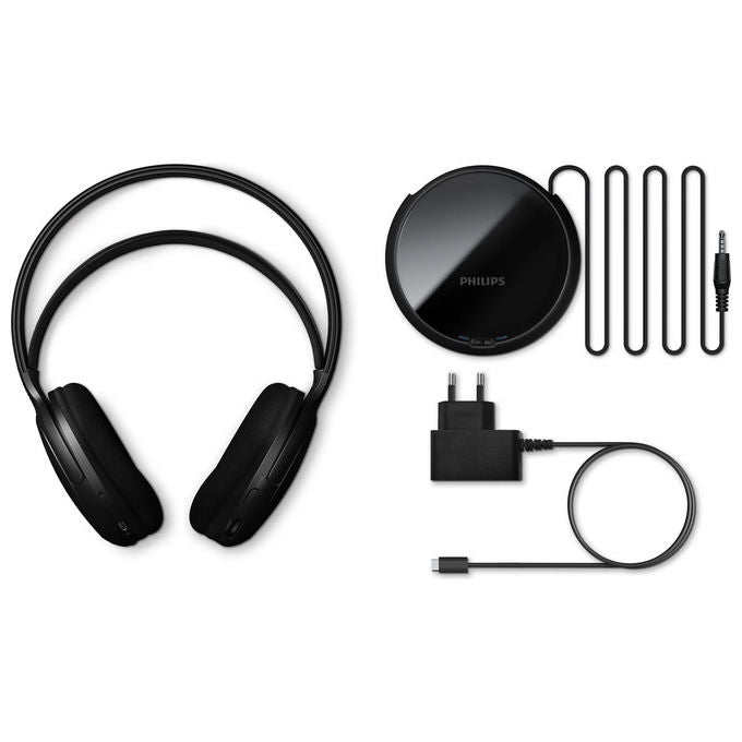 Philips Cuffie Wireless Over-Ear per TV USB Tipo-C Nero