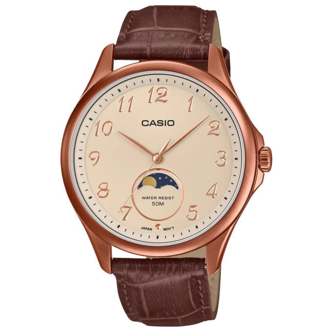 Casio Orologio Uomo Acciaio Marrone Fasi Lunari MTP-M110RL-5AVER