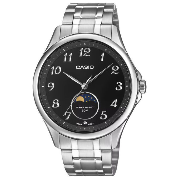 Casio Orologio Uomo Quarzo Acciaio Inossidabile Fasi Lunari MTP-M110D-1AVER