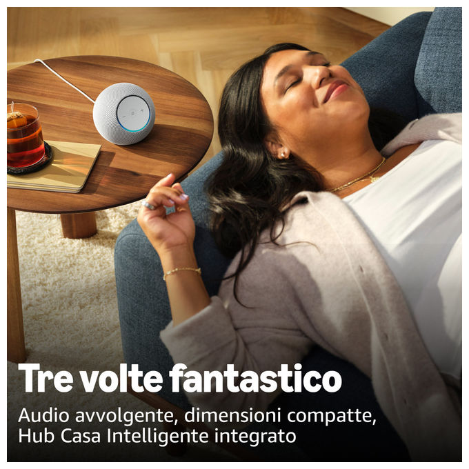 Amazon Echo Dot Max Altoparlante Alexa Audio Avvolgente Hub Casa Intelligente Ametista