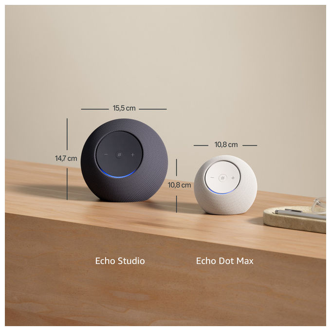 Amazon Echo Dot Max Altoparlante Alexa Audio Avvolgente Hub Casa Intelligente Ametista