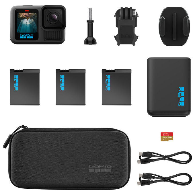 GoPro Hero13 Action Cam 27.6 MP 5.3K Ultra HD Extended Power Bundle