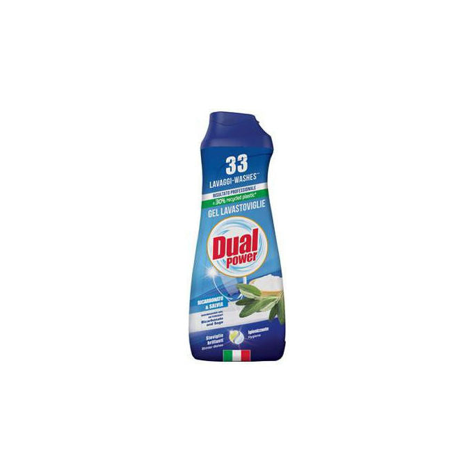 Dual Power Gel Lavastoviglie Bicarbonato e Salvia 33 Lavaggi 660ml