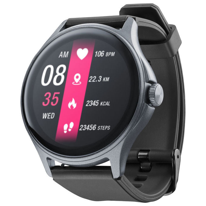 Cellularline Ion Pro Smartwatch Rotondo Display TFT 1.38'' Monitoraggio Salute Nero