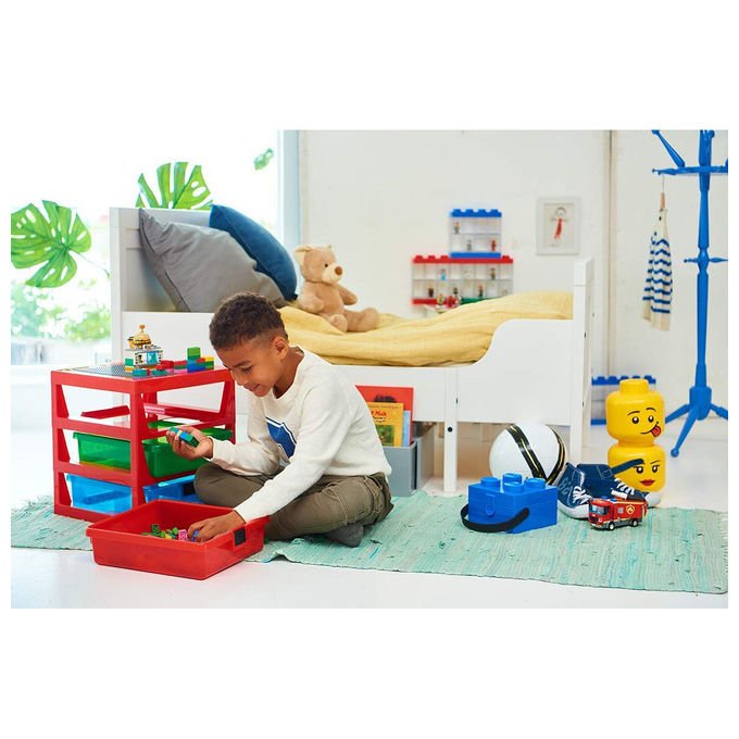 Room Copenhagen, Contenitore Lego, Testa Grande Silly, Giallo, Impilabile, Plastica