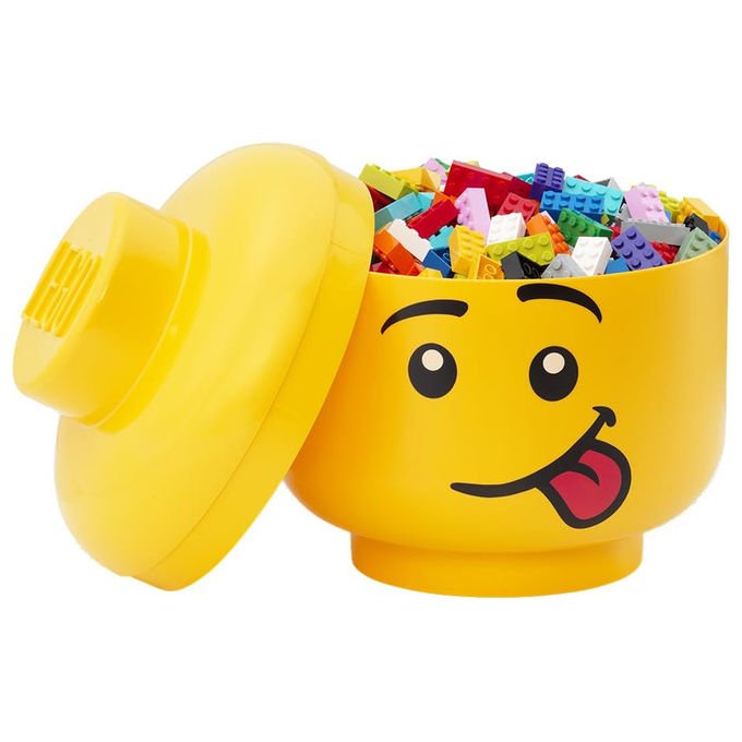 Room Copenhagen, Contenitore Lego, Testa Grande Silly, Giallo, Impilabile, Plastica