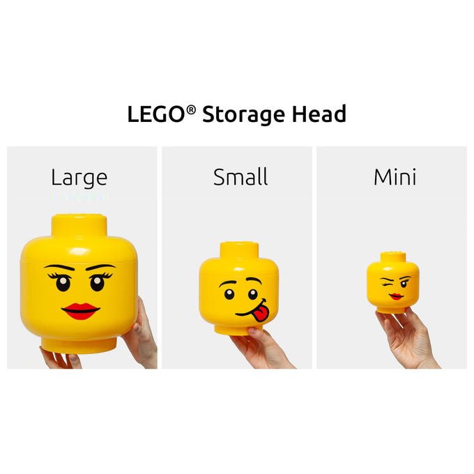 Room Copenhagen, Contenitore Lego, Testa Grande Silly, Giallo, Impilabile, Plastica