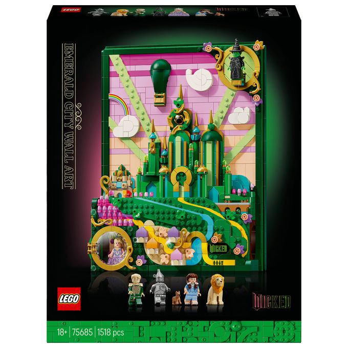 LEGO Wall Art Citta' di Smeraldo Set da Costruzione 1518 Pezzi Film Wicked