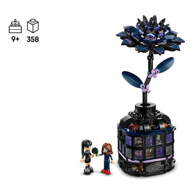 Lego Fiore di Dalia Nera Set da Costruzione Include Minifigure Mercoledì Addams