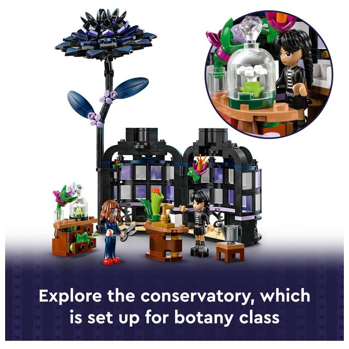 Lego Fiore di Dalia Nera Set da Costruzione Include Minifigure Mercoledì Addams