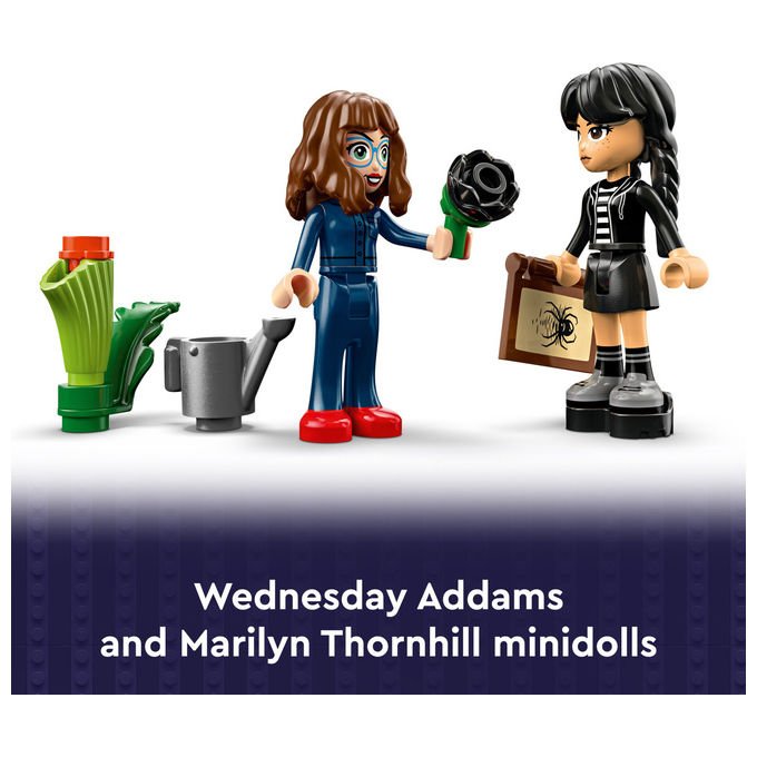 Lego Fiore di Dalia Nera Set da Costruzione Include Minifigure Mercoledì Addams