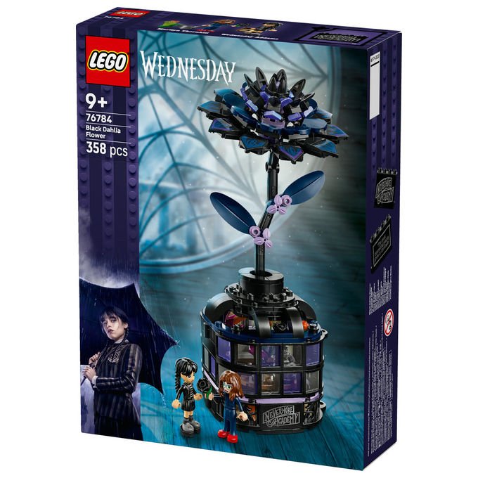 Lego Fiore di Dalia Nera Set da Costruzione Include Minifigure Mercoledì Addams