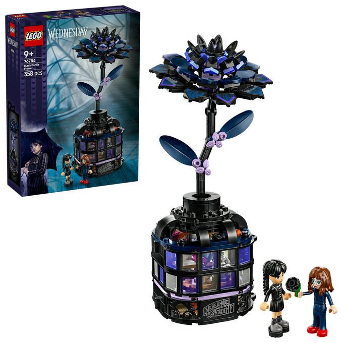Lego Fiore di Dalia Nera Set da Costruzione Include Minifigure Mercoledì Addams