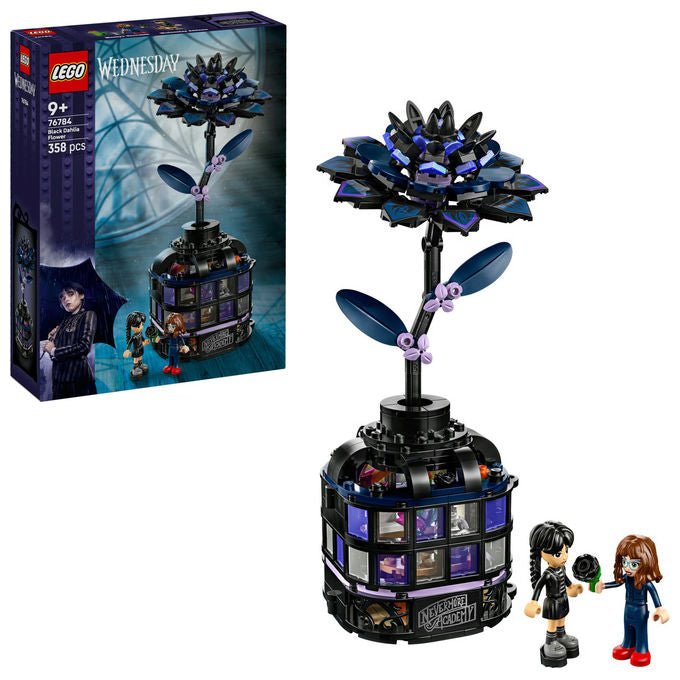 Lego Fiore di Dalia Nera Set da Costruzione Include Minifigure Mercoledì Addams