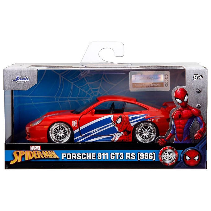 Jada Toys Porsche 911 GT3 RS Spider-Man Auto in Metallo Pressofuso Scala 1:32