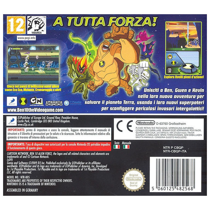 Bandai Namco Entertainment Ben 10 Alien Force Nintendo DS Standard ITA
